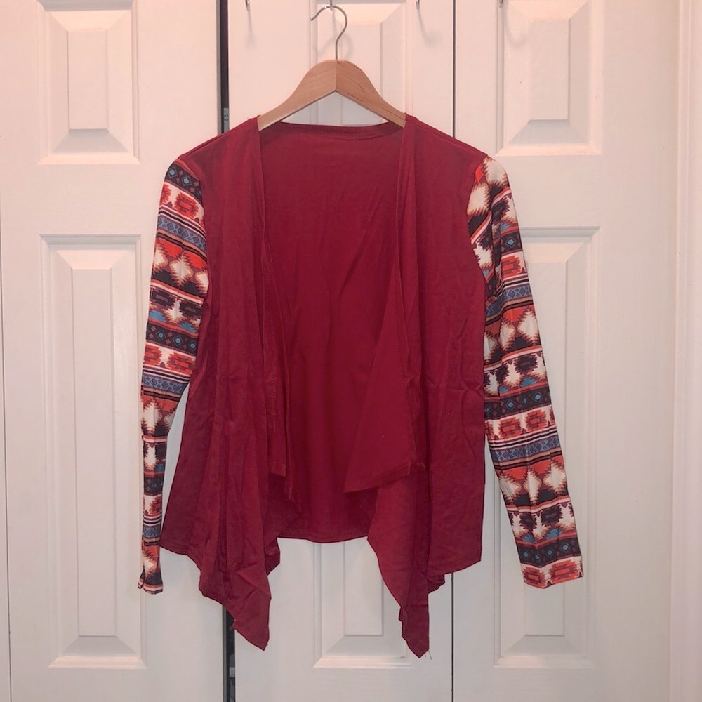Southwestern Cardigan Long Sleeve Top